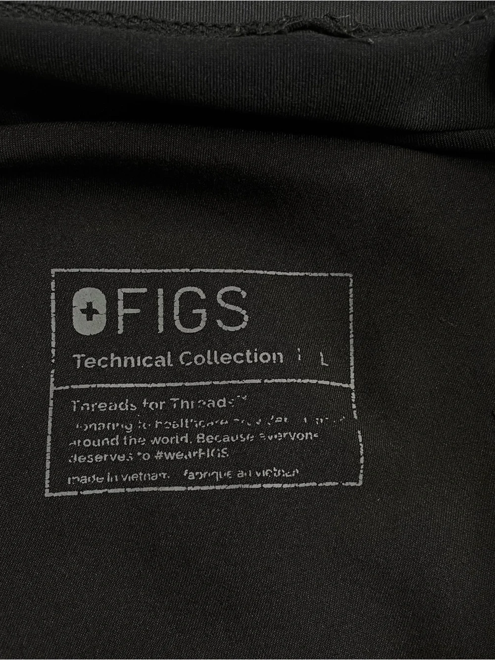 Figs Black Maternity Jogger Pants w/ Stretch Panel ~ Size Large‎ ~ Medical Staff